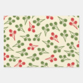 Retro-kerstpatronen Inpakpapier Vel (Voorkant 3)