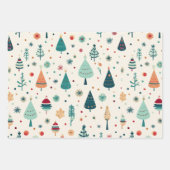 Retro kerstpatroon inpakpapier vel (Voorkant)