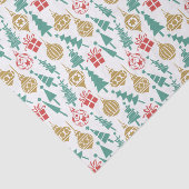 Retro-kerstpatroon Tissuepapier (Detail)