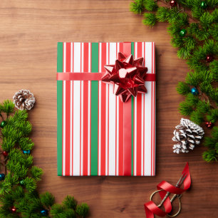 Retro Kerstpatroon Vrolijke Kerst Vakantie Cadeaupapier