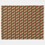 Retro-kerstpatroonvleece Fleece Deken (Voorkant (Horizontaal))