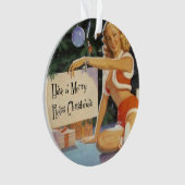 Retro KerstPinup Ornament (voorkant)