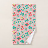 Retro Kerstpostzegels Bad Handdoek (Handdoek)