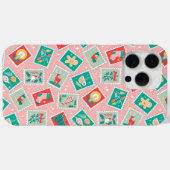 Retro Kerstpostzegels Case-Mate iPhone Case (Achterkant (horizontaal))