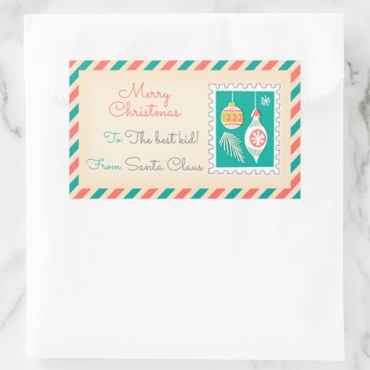 Retro Kerstpostzegels Labels - Ballen (Tas)