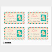 Retro Kerstpostzegels Labels - Cookie (Vel)