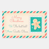 Retro Kerstpostzegels Labels - Cookie (Voorkant)