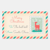 Retro Kerstpostzegels Labels - Herten (Voorkant)