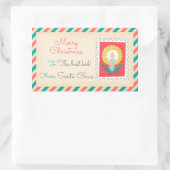 Retro Kerstpostzegels Labels - Kaars (Tas)
