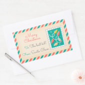 Retro Kerstpostzegels Labels - Kleurrijk (Envelop)