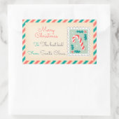 Retro Kerstpostzegels Labels - Snoep (Tas)