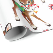 Retro-kerstreces en snoeprietten cadeaupapier (Rol Hoek)