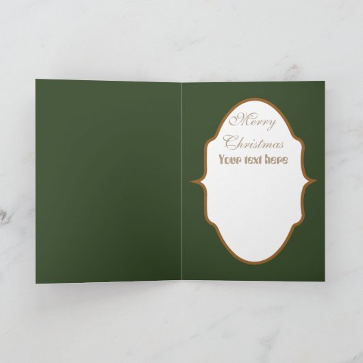  Retro Kerstrendier Vakantie tekst toevoegen Feestdagen Kaart (Binnen)