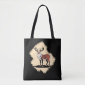 Retro-kerstrenrendiertje Tote Bag (Voorkant)