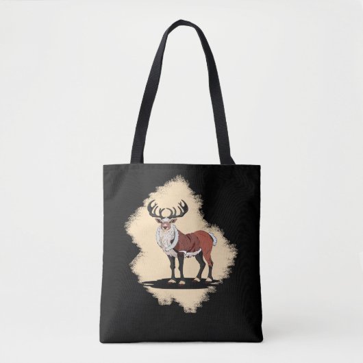 Retro-kerstrenrendiertje Tote Bag (Voorkant)