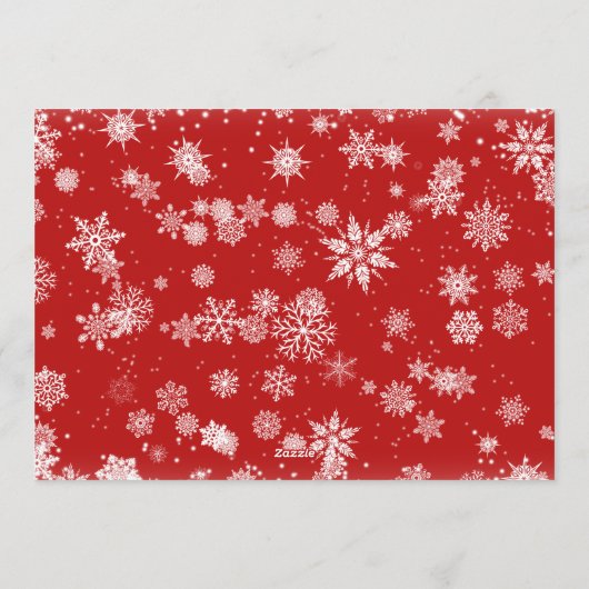 Retro-kerstrode vrachtwagen Rustic PHOTO-groet Feestdagenkaart (Achterkant)