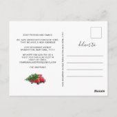Retro-kerstrood Boerderij Truck Moving Announding Briefkaart (Achterkant)