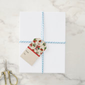 Retro Kerstschoonheden Cadeaulabel (Met Touw)