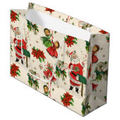 Retro Kerstschoonheden  Groot Cadeauzakje (Voorkant Gekanteld)