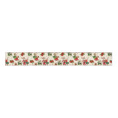 Retro Kerstschoonheden Grosgrain Lint (Voorkant)