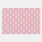 Retro kerstset 1 Roze Kerstmis Inpakpapier Vel (Voorkant)