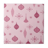 Retro Kerstsierents Red Tegeltje (Voorkant)