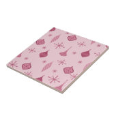 Retro Kerstsierents Red Tegeltje (Zijkant)