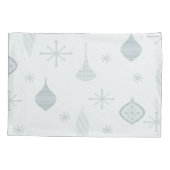 Retro Kerstsierents Silver Kussensloop (Achterkant)