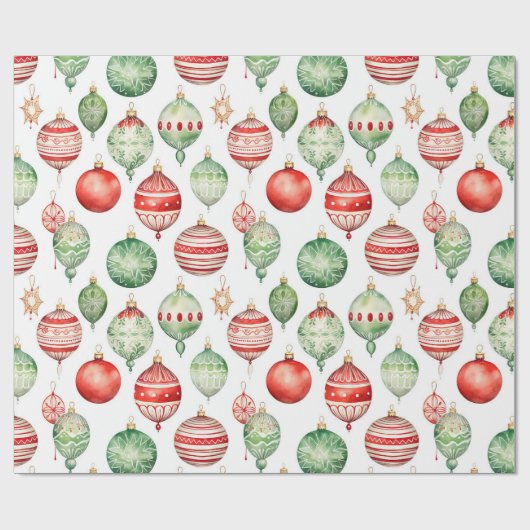 Retro kerstsierpapier cadeaupapier (Vlak)