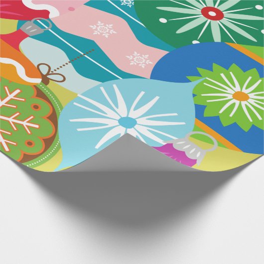 Retro kerstsierpapier cadeaupapier (Hoek)