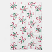 retro kerstsnoepriet theedoek (Verticaal)