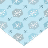 Retro kerstsnowflakes Baby Blue Korte Tafelloper (Hoek)