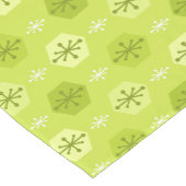 Retro kerstsnowflakes Chartreuse Korte Tafelloper (Hoek)