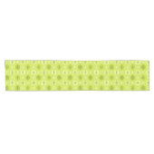 Retro kerstsnowflakes Chartreuse Korte Tafelloper (Horizontaal)