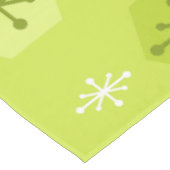 Retro kerstsnowflakes Chartreuse Tafelkleed (Gekanteld)