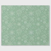 Retro kerstsnowflakes patroonplaat cadeaupapier (Vlak)