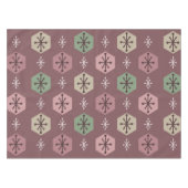 Retro kerstsnowflakes Red Gold Tafelkleed (Voorkant (Horizontaal))