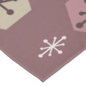 Retro kerstsnowflakes Red Gold Tafelkleed (Gekanteld)