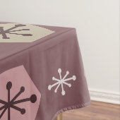 Retro kerstsnowflakes Red Gold Tafelkleed (Voorbeeld)