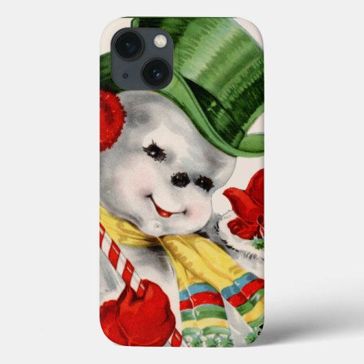Retro-kerstsnowman-telefoongesprek taai xtreme-hoe Case-Mate iPhone case (Achterkant)