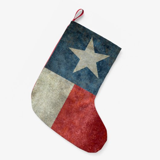 retro-kerststaart onder de vlag van Texas Kleine Kerstsok (Voorkant (Hangend))
