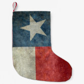 retro-kerststaart onder de vlag van Texas Kleine Kerstsok (Voorkant)