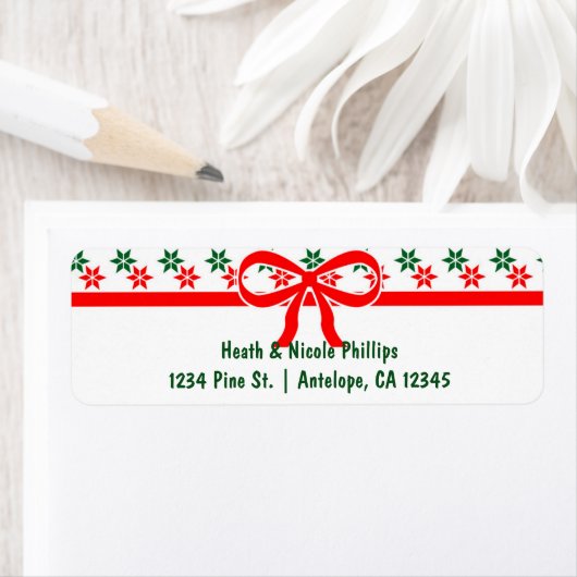 Retro Kerstster  Adresetiketten Etiket (Insitu)