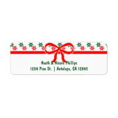 Retro Kerstster Adresetiketten Etiket (Voorkant)