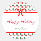 Retro Kerstster  feestdag Sticker (Voorkant)