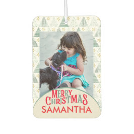 Retro Kerstster Moderne Abstracte Unieke Foto Luchtverfrisser