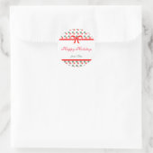 Retro Kerstster Vintage Kerst Sticker (Tas)