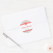 Retro Kerstster Vintage Kerst Sticker (Envelop)