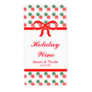 Retro Kerstster Vintage Wijnlabels Etiket