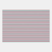 Retro kerststerren, bomen, strepen inpakpapier vel (Voorkant 3)